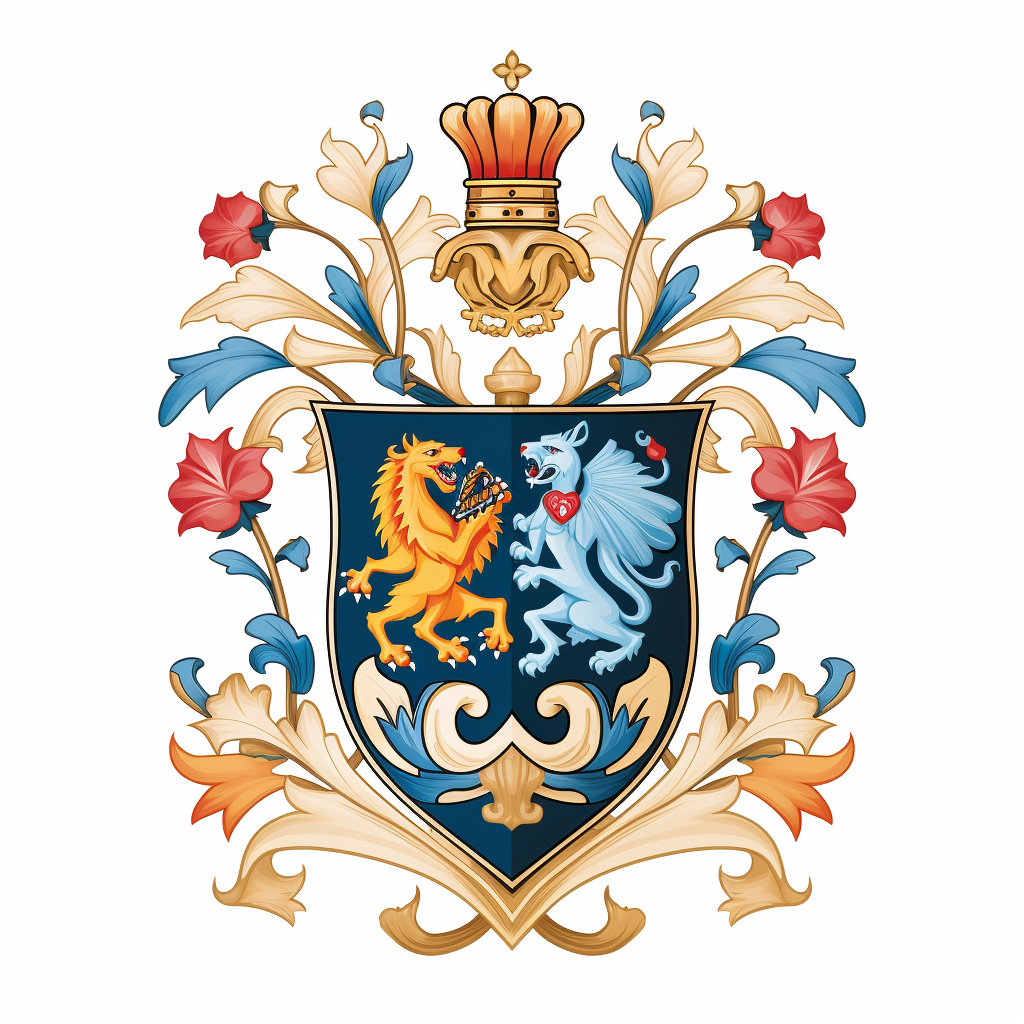 Family crest with sharp lines