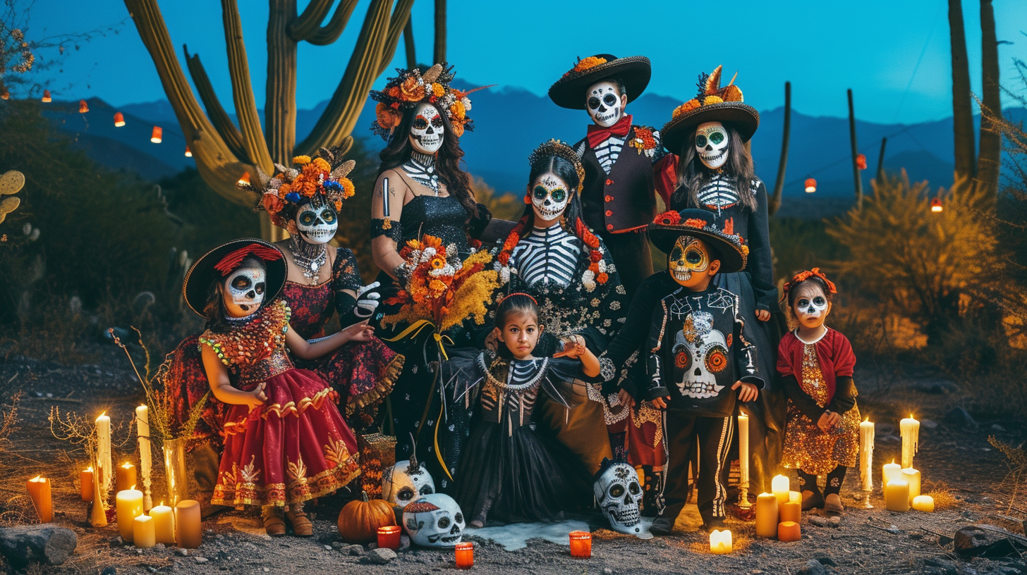 El Día de los Muertos Family Portrait