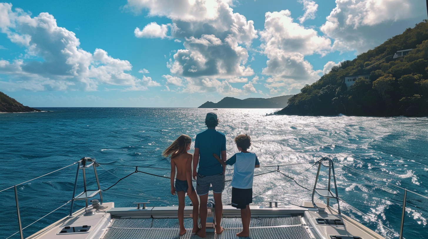 Family on Catamaran Deck