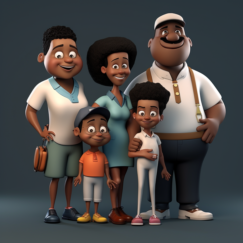 Diverse 3D Family Guy Styled Characters