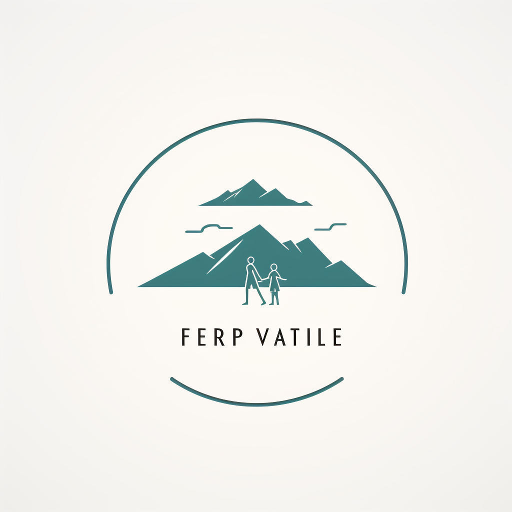 Minimalistic family trip logo design