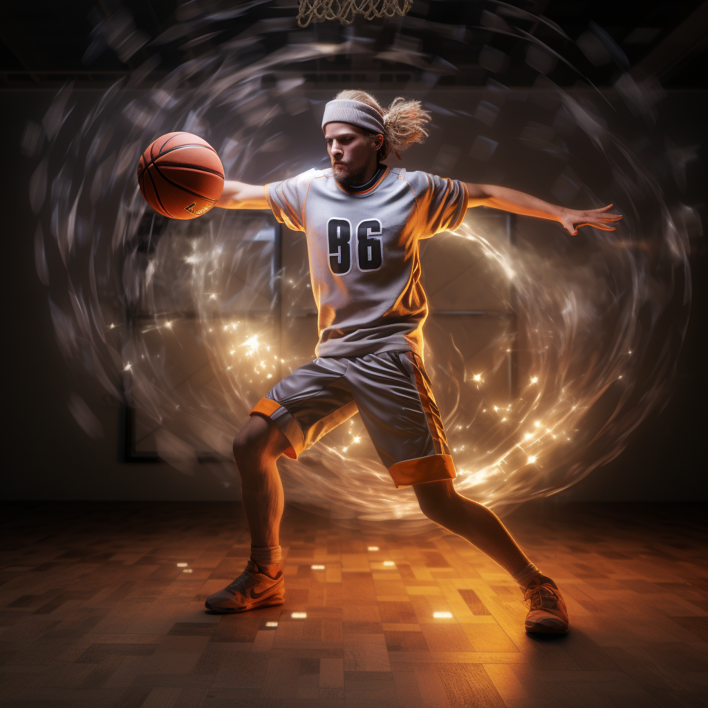 Basketball player in action