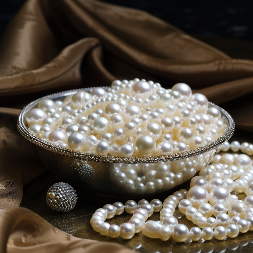 Exquisite famous pearls in raw style