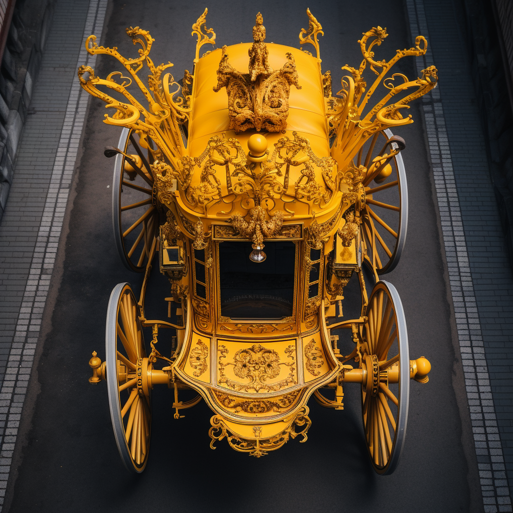 Yellow carriage royalty-free image