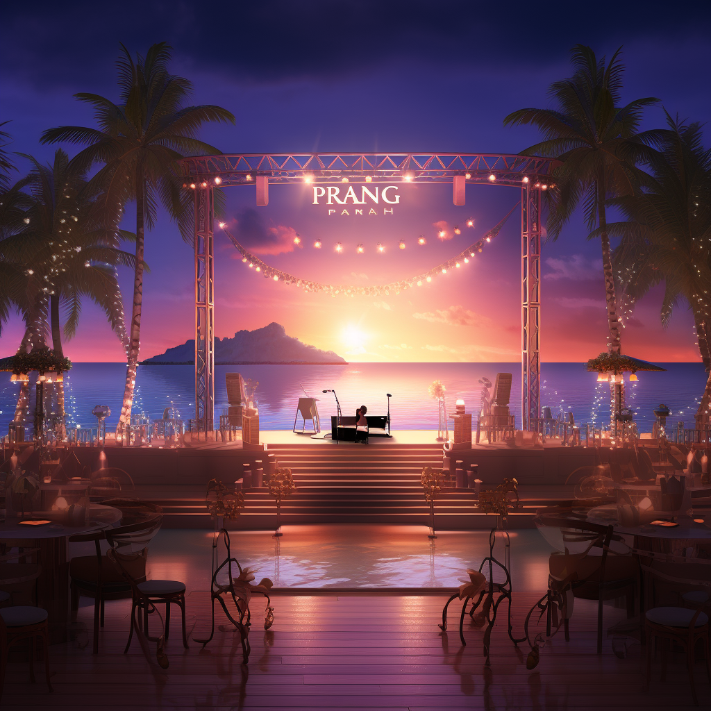 Elegant stage with singing acts