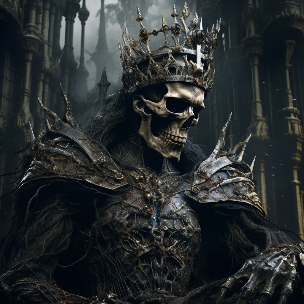 Hyperrealistic dark fantasy kingdom image