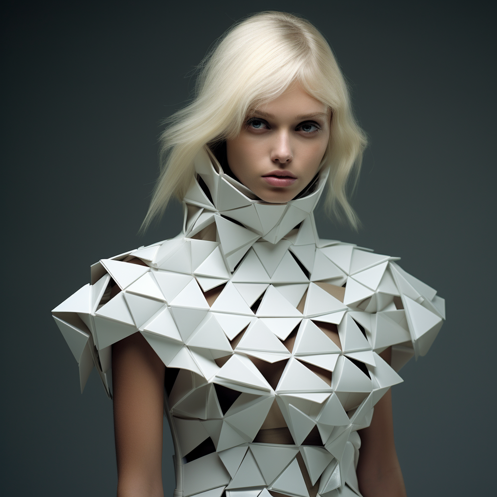 Fashionable geometric clothing with unique designs