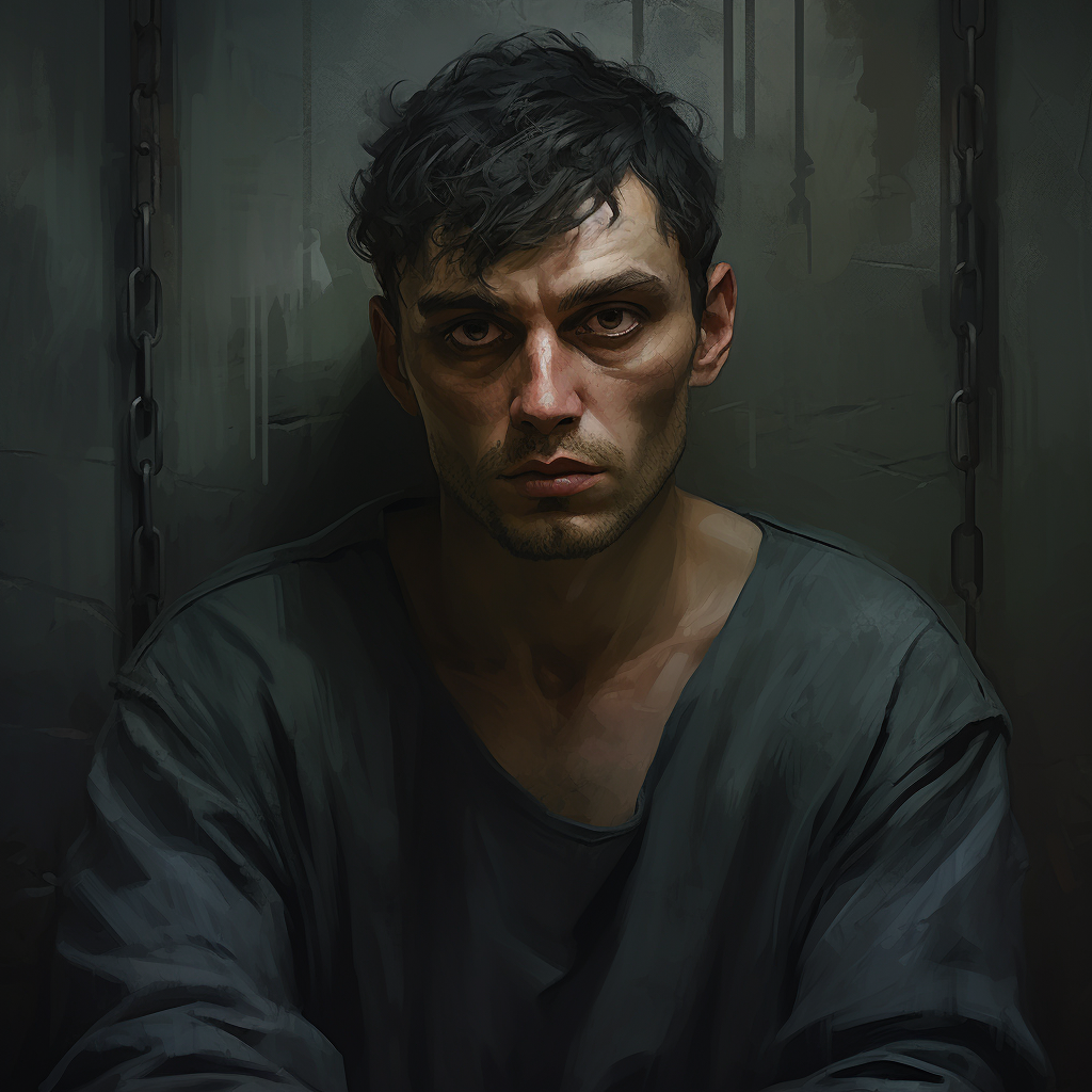 male prisoner artwork fantasy portrait