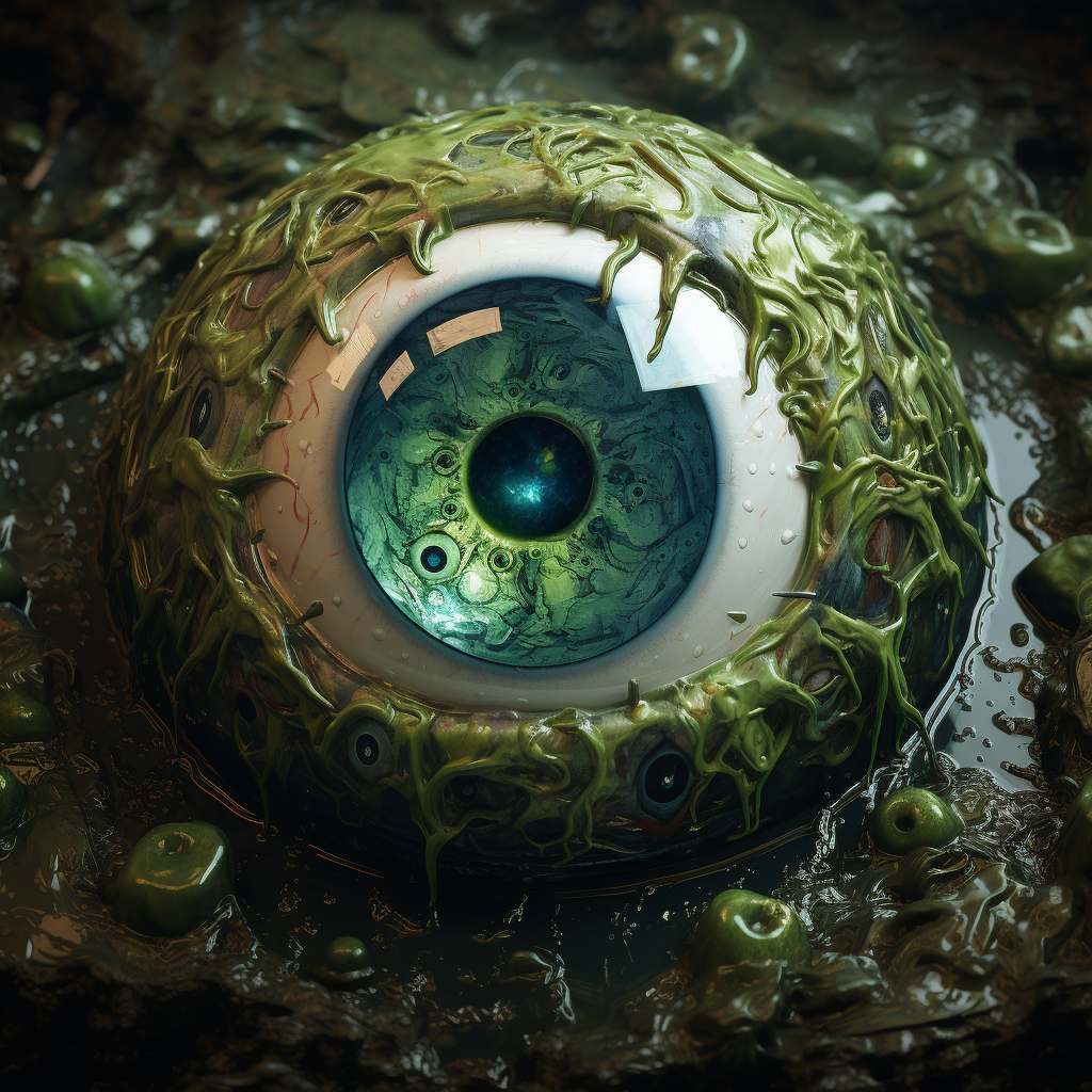 Eyeball made from slime in fantasy artwork