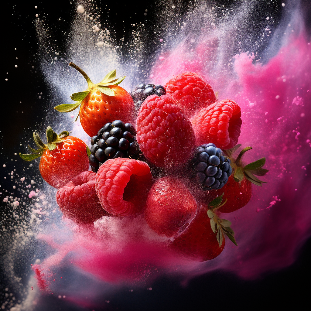 Vibrant burst of fantasy berry powder