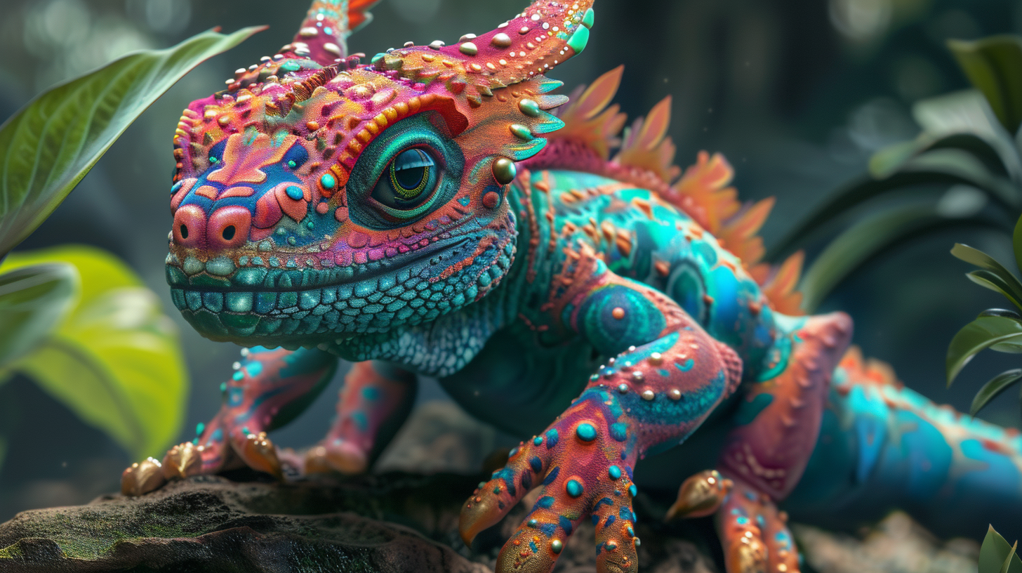 Cool and stylish website with fantasy creature and vibrant colors