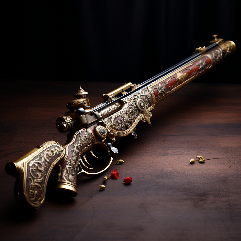 Unique fantasy flintlock rifle weapon