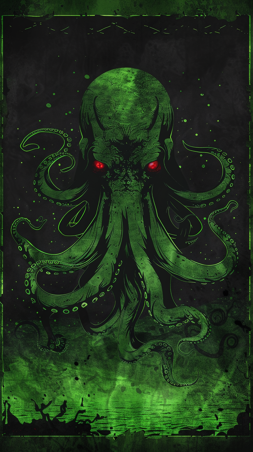 Green Octopus Flag Artwork