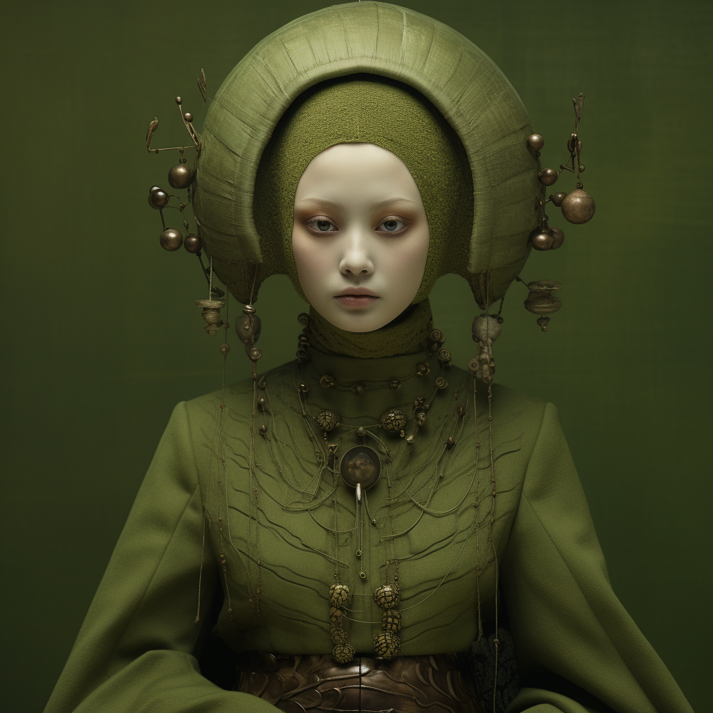 Elongated green fantasy textures