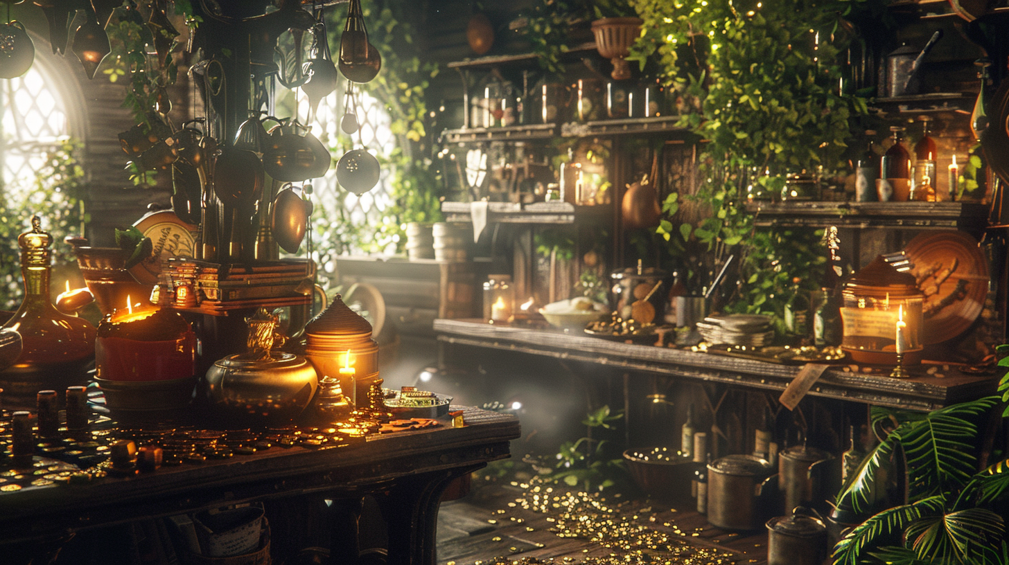 Fantasy Kitchen with Ingredients