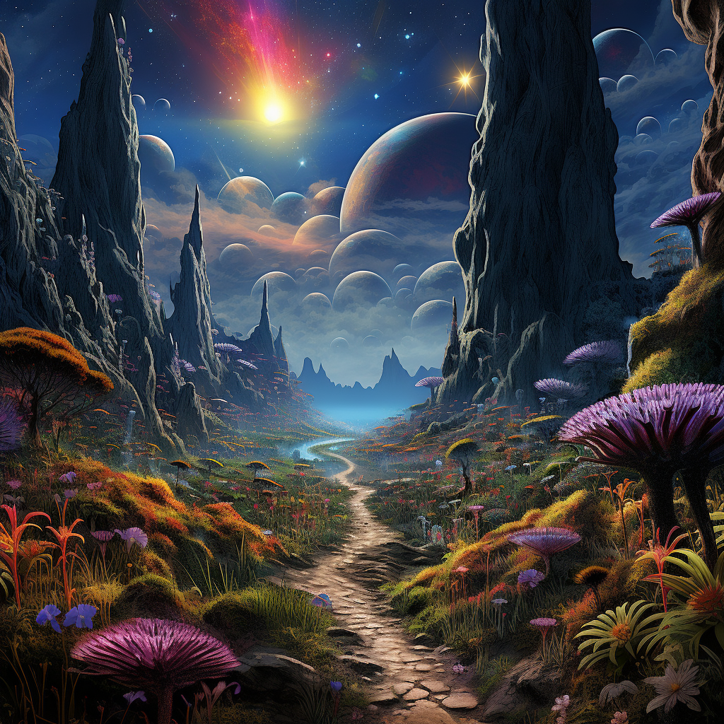 Colorful Fantasy Landscape in Nature