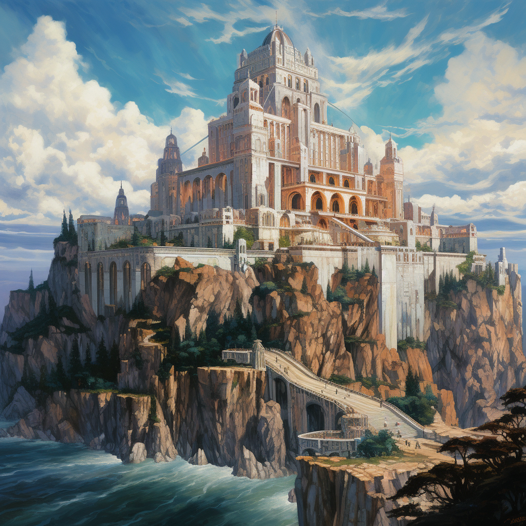 Fantasy Marble Gold Fort Picture