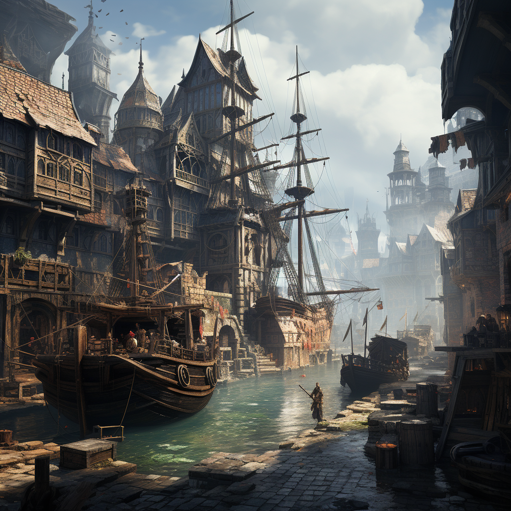 Pirate Shipyard in Medieval Fantasy