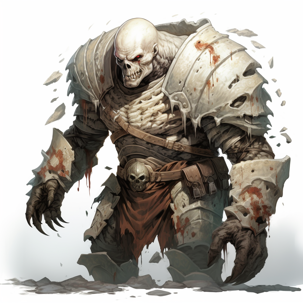 Mighty orc warrior with bone carapace