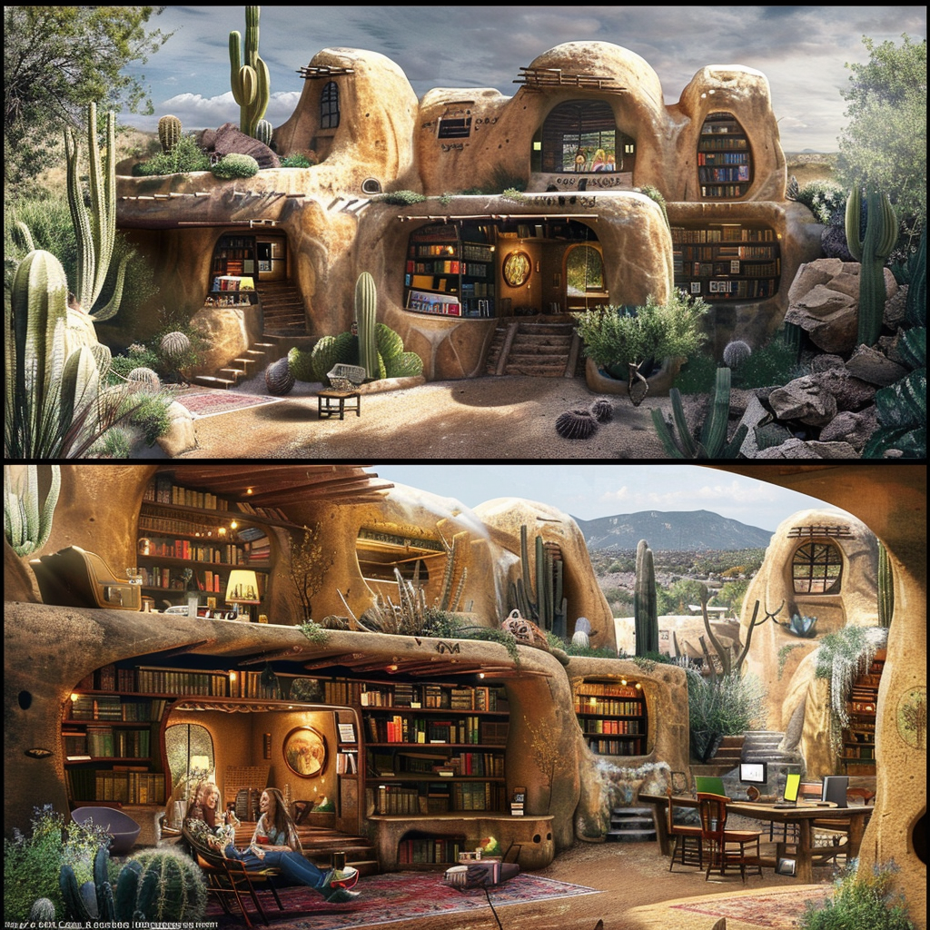 Fantasy Pueblo Desert Home Interior