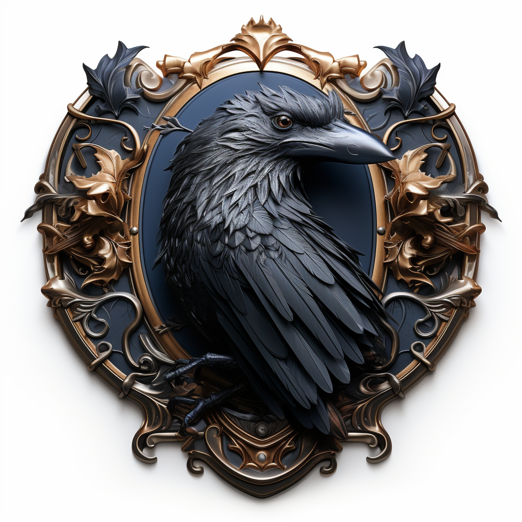 Fantasy Raven Shield - Symbol of Power and Defense