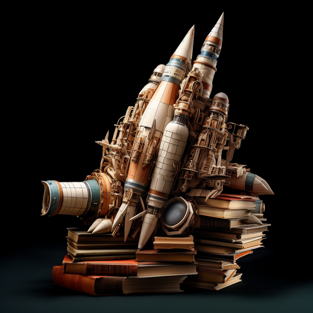 Rocket engine made of books