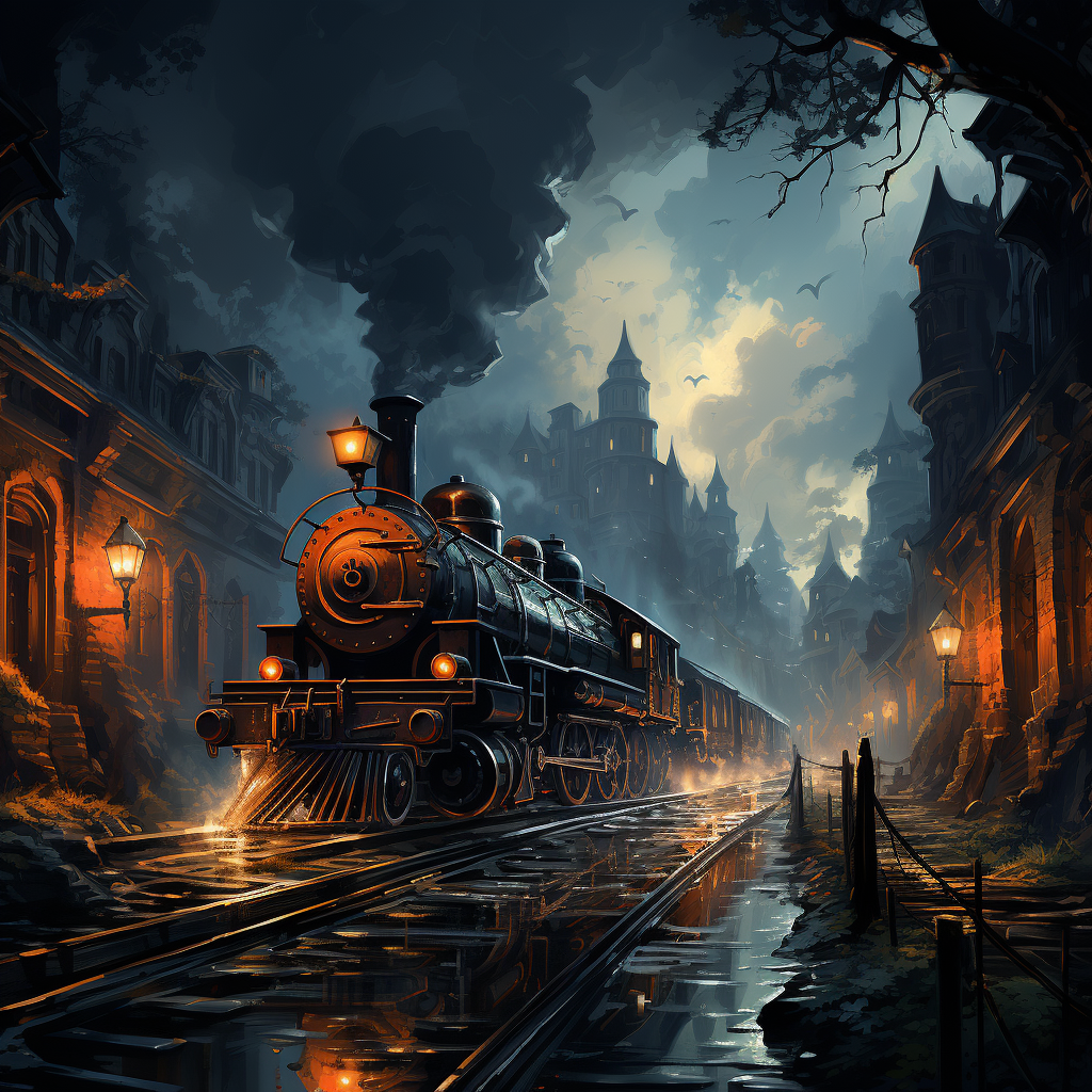 Underground Tunnel Dark Gothic Prison Steam Locomotive