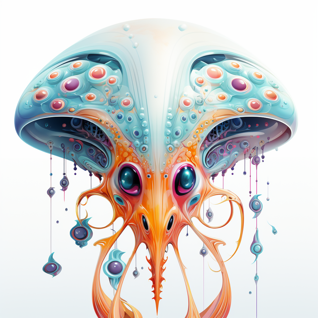 Funky-colored Fantasy Alien Creature