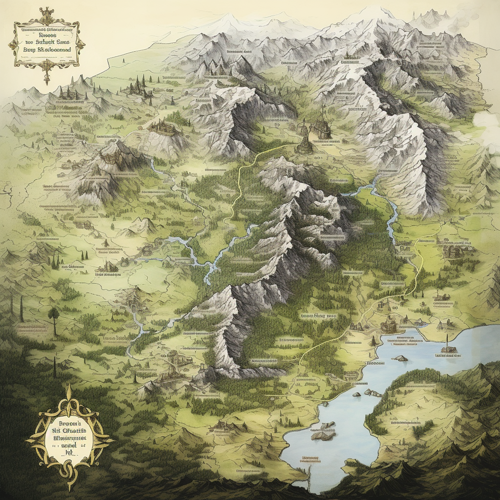 Detailed Fantasy Cartographic Map