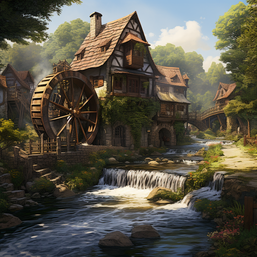 fantasy-cider-mill-in-medieval-town