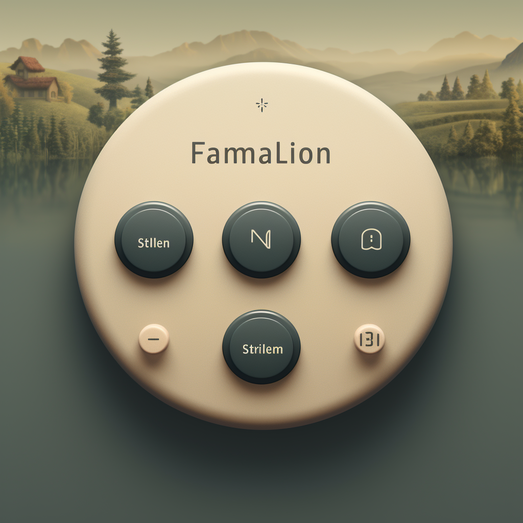 Creative fantasy game home UI button