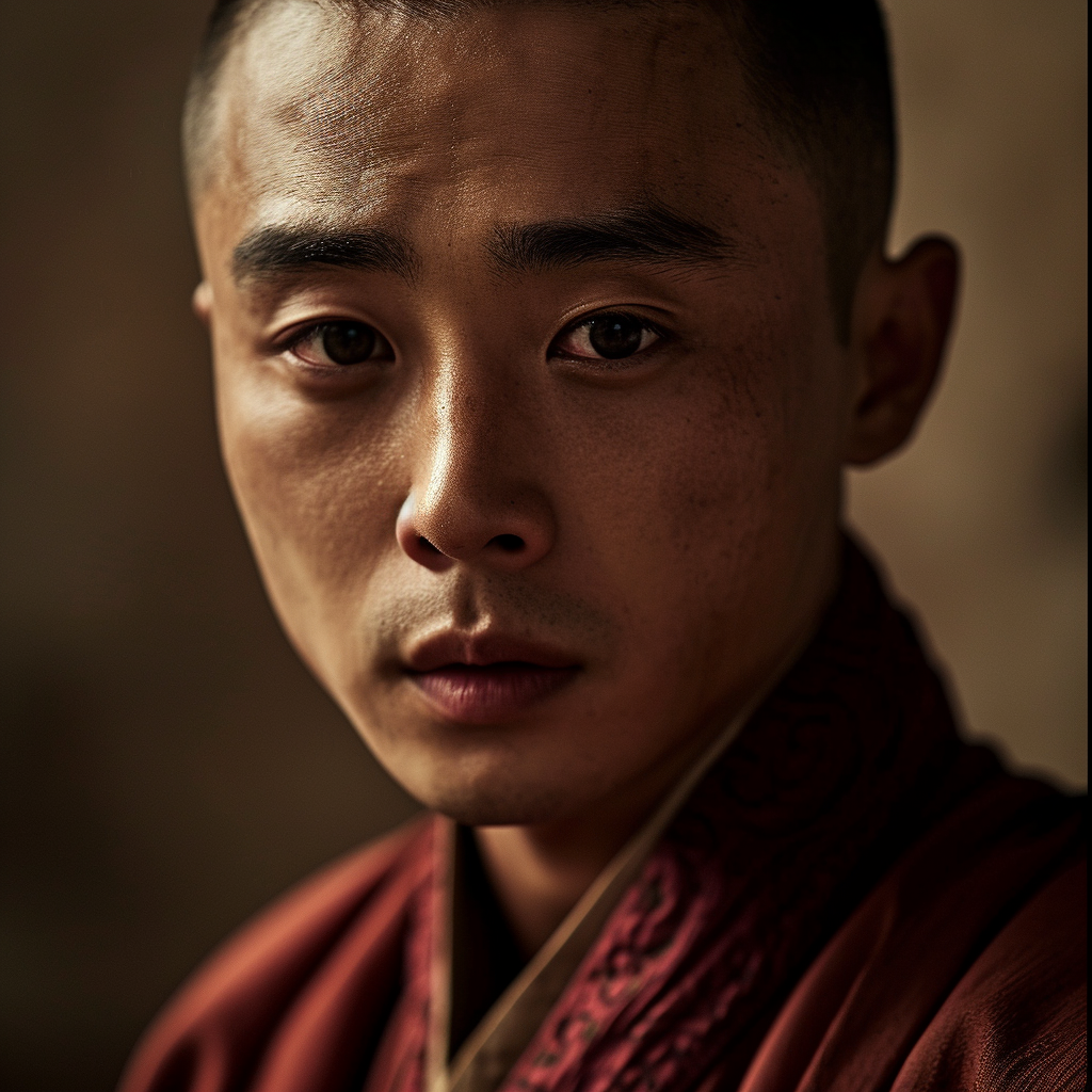 Close-Up Portrait of Fantasy Monk