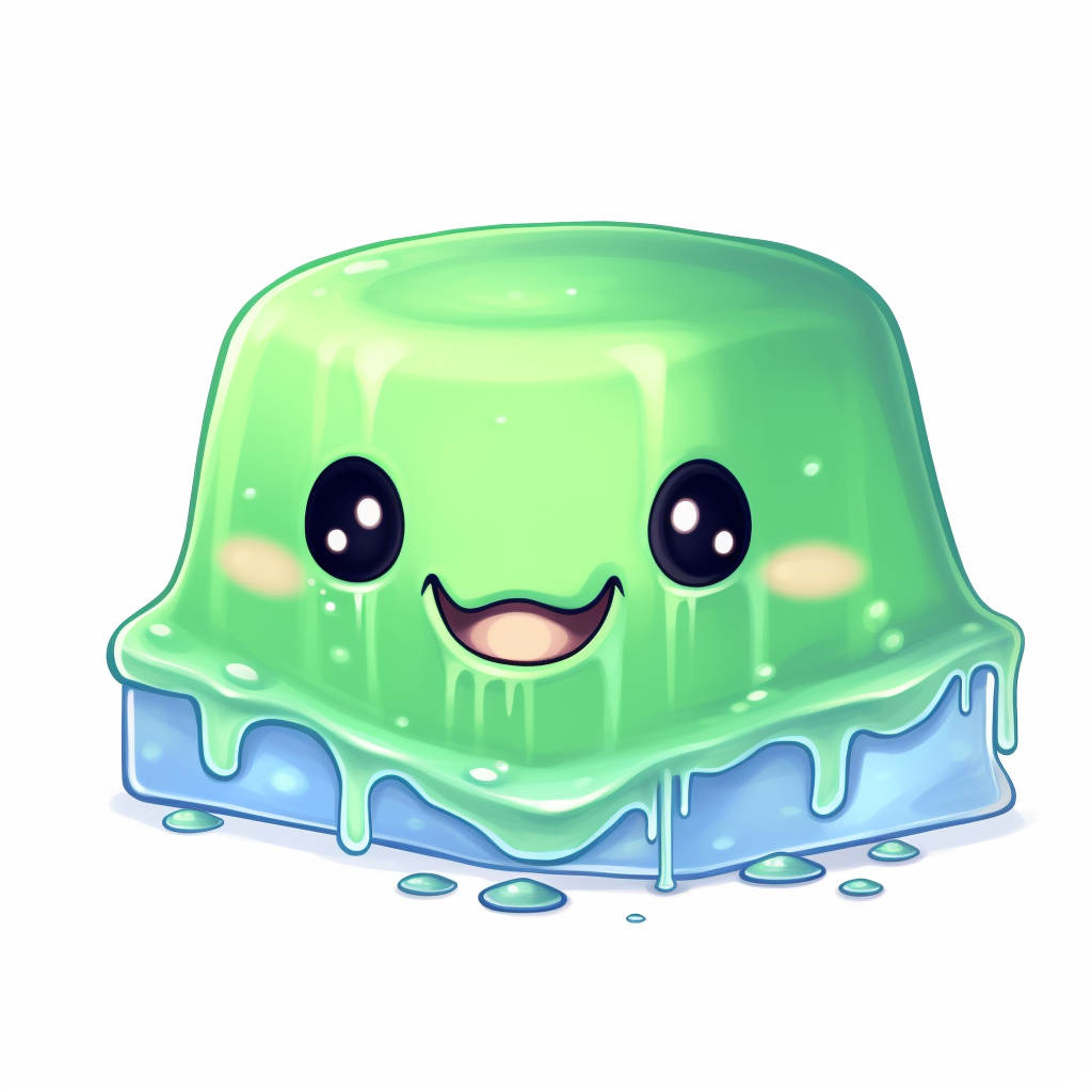 Cute anime slime illustration