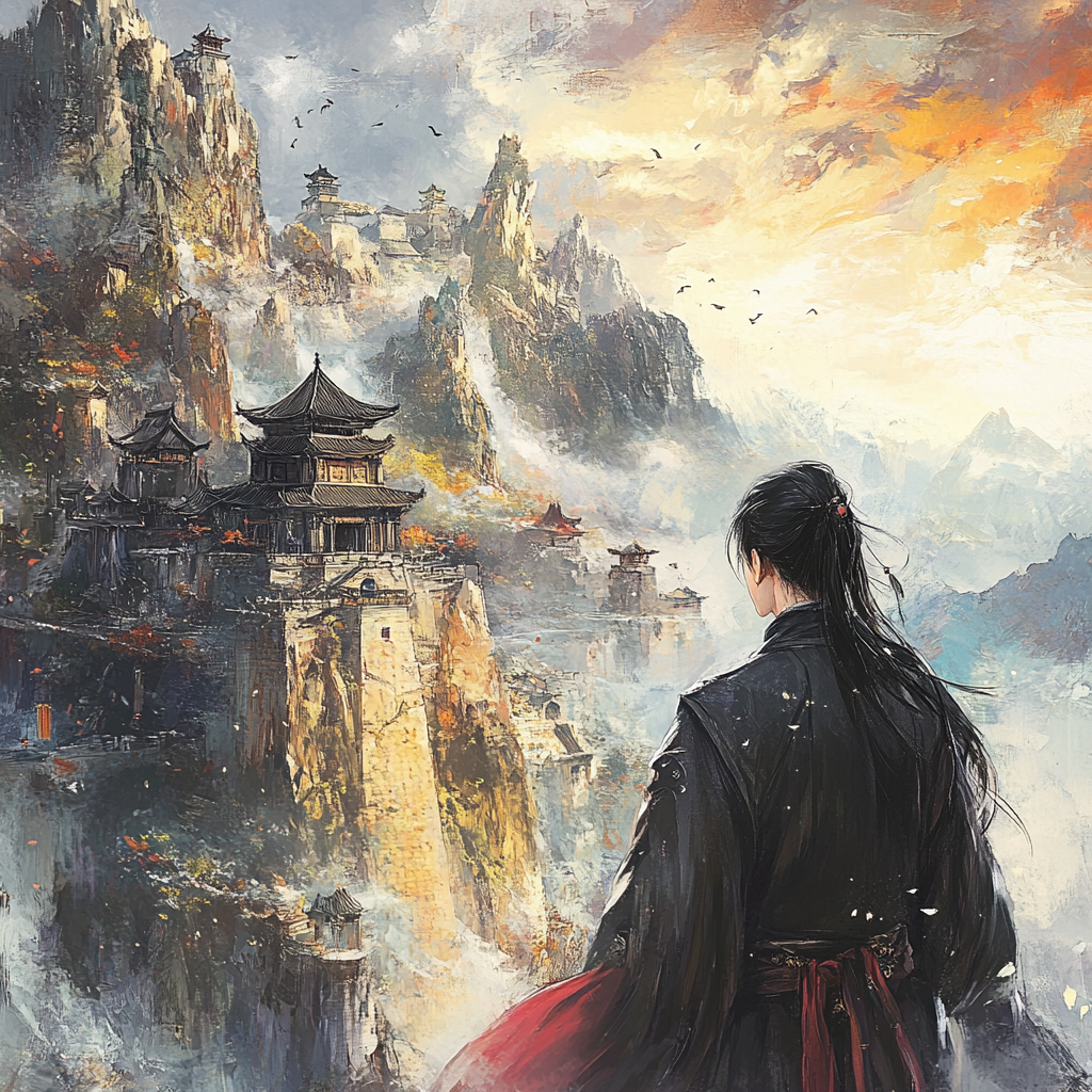 Oriental fantasy novel cover art