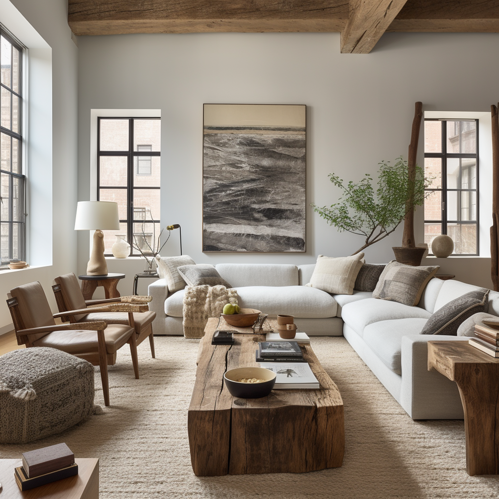 Natural Finishes Warm Toned Living Room