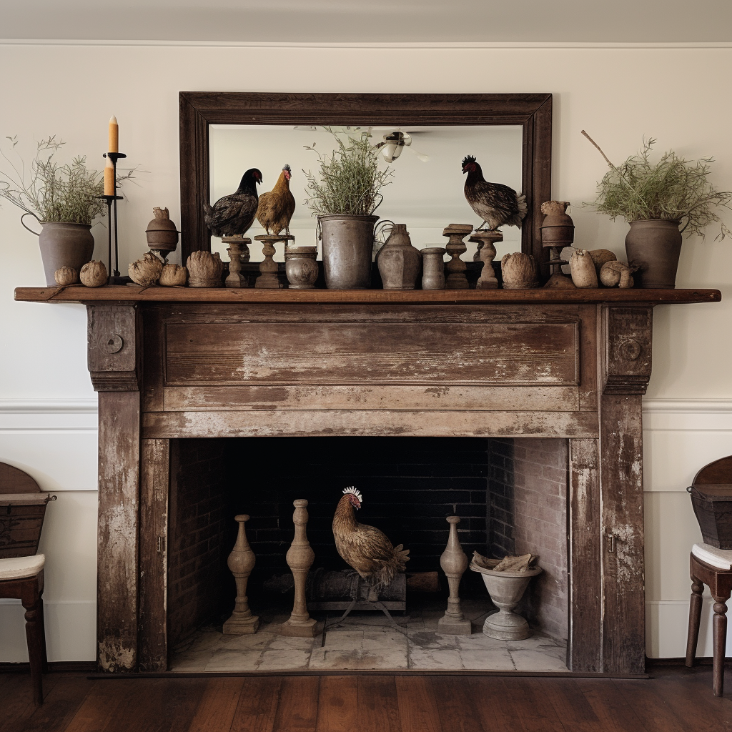 Beautiful farmhouse mantel decoration