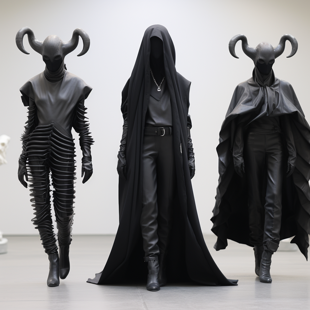 Stylish Fashion Demon Attire by Rick Owens and Balenciaga