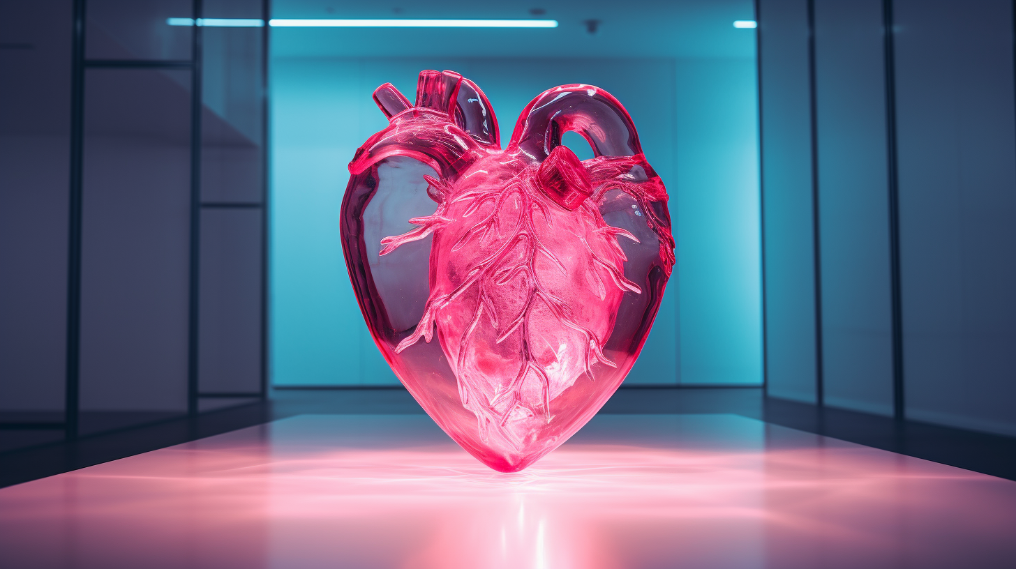 Fashion Editor Glass Realistic Heart Art