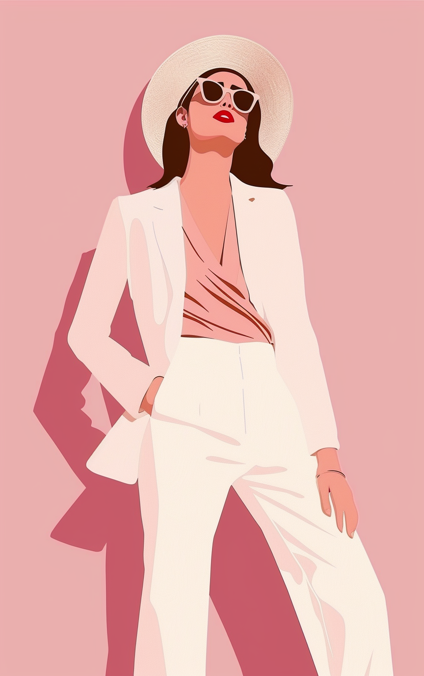 Fashion Style Woman Pink Poster