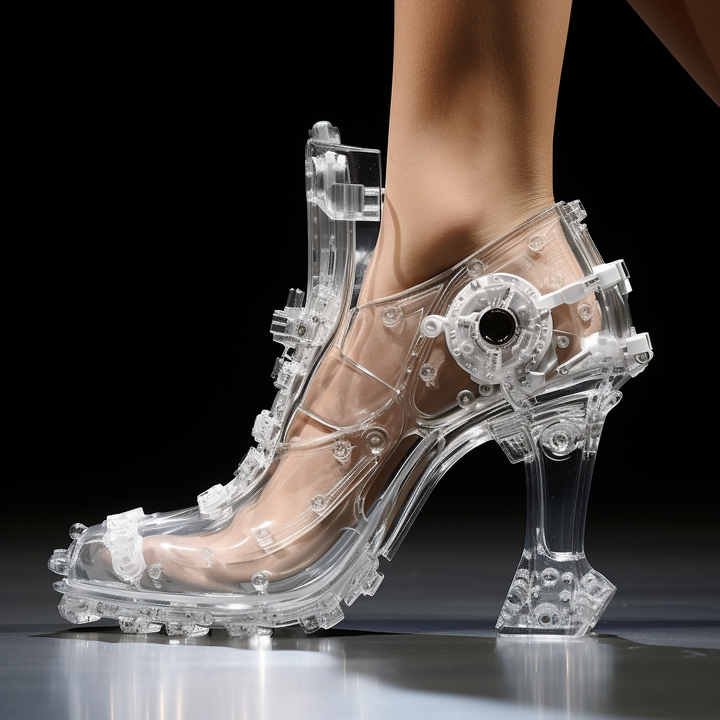 Stylish fashion week shoes with gun design