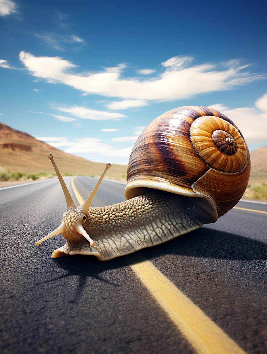 Fastest snail racing on Arizona highway