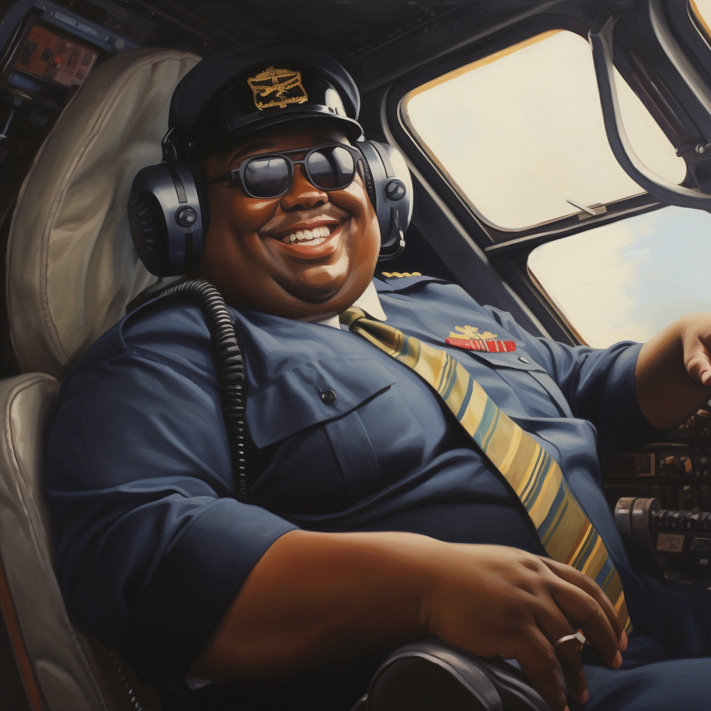 Colorful Fat Albert oil painting