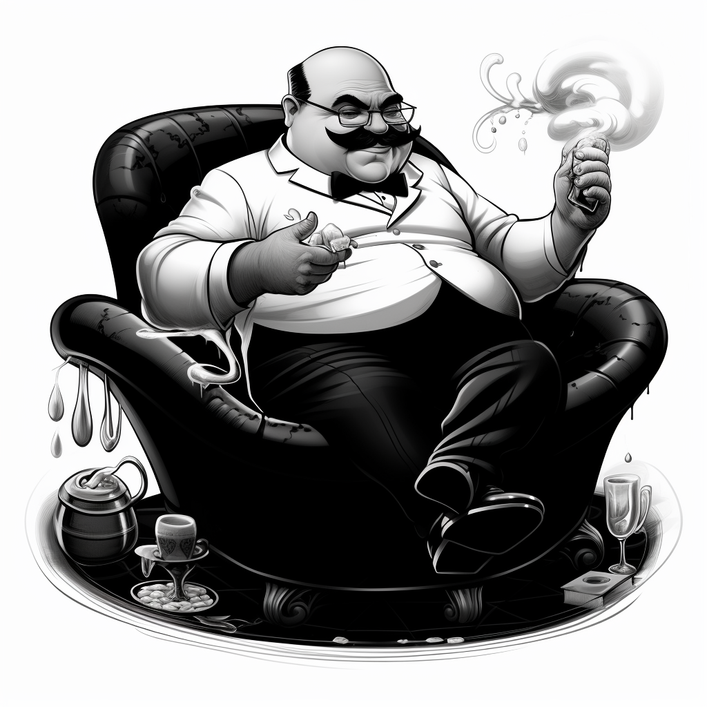 Fat bald man in bathtub smoking