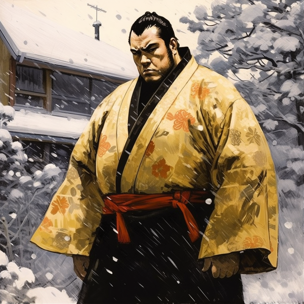 Illustration of Fat Japanese Yakuza