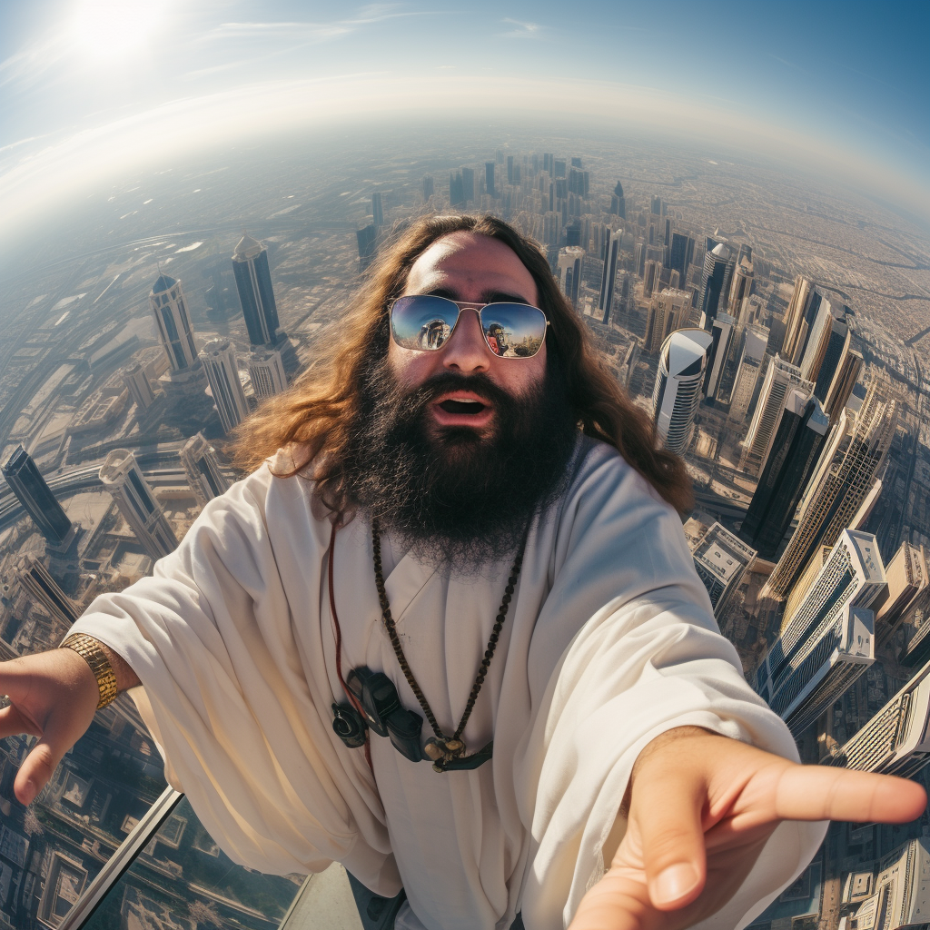 Fat Jesus Selfie Dubai