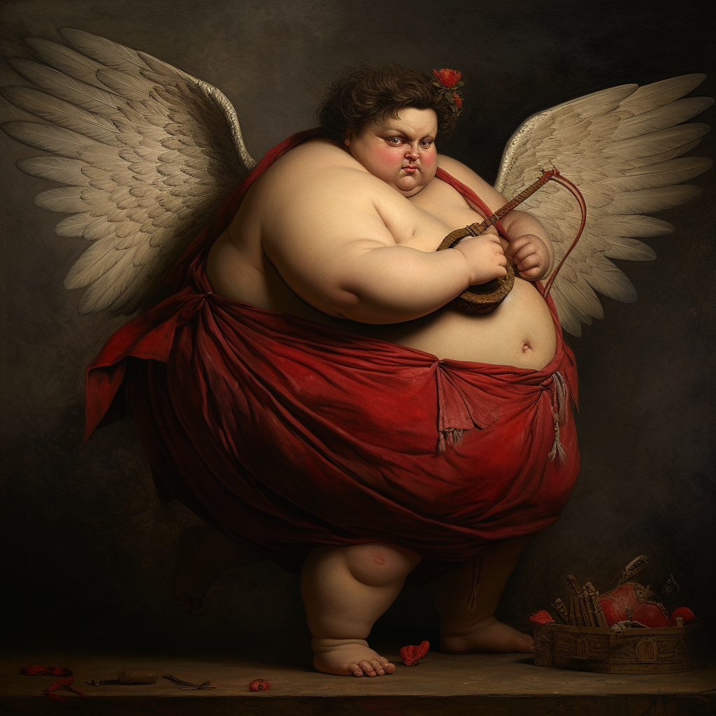 Chunky Cupid with love arrows