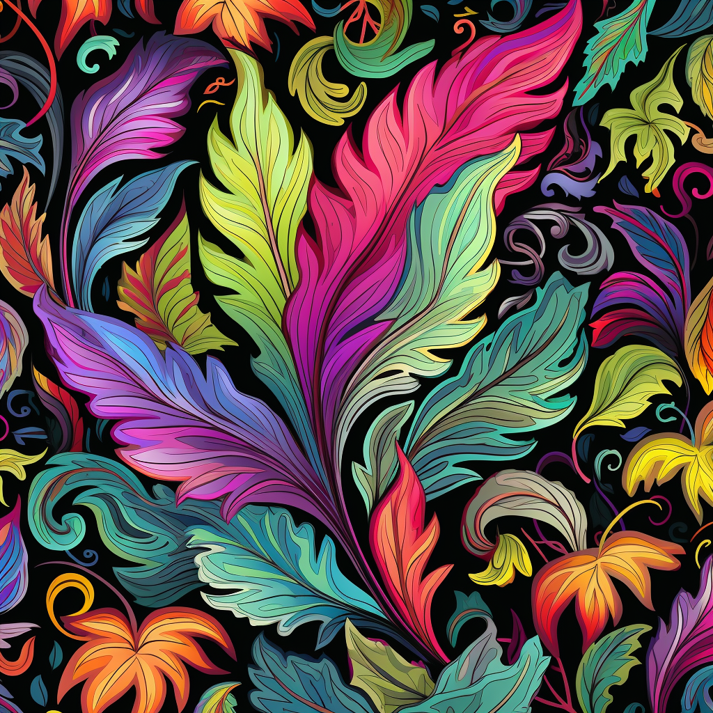 Colorful fat tobacco leaf pattern