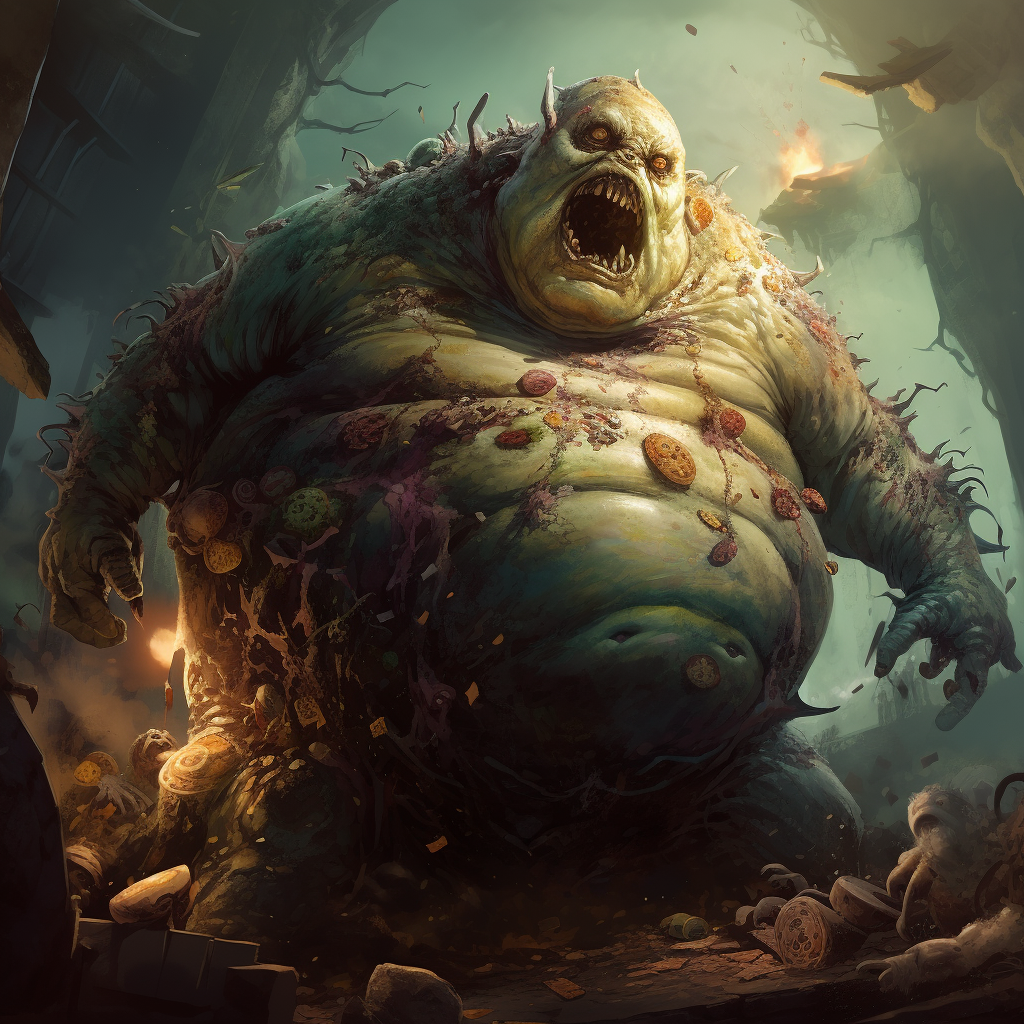 Fantasy Art of a Fat Zombie