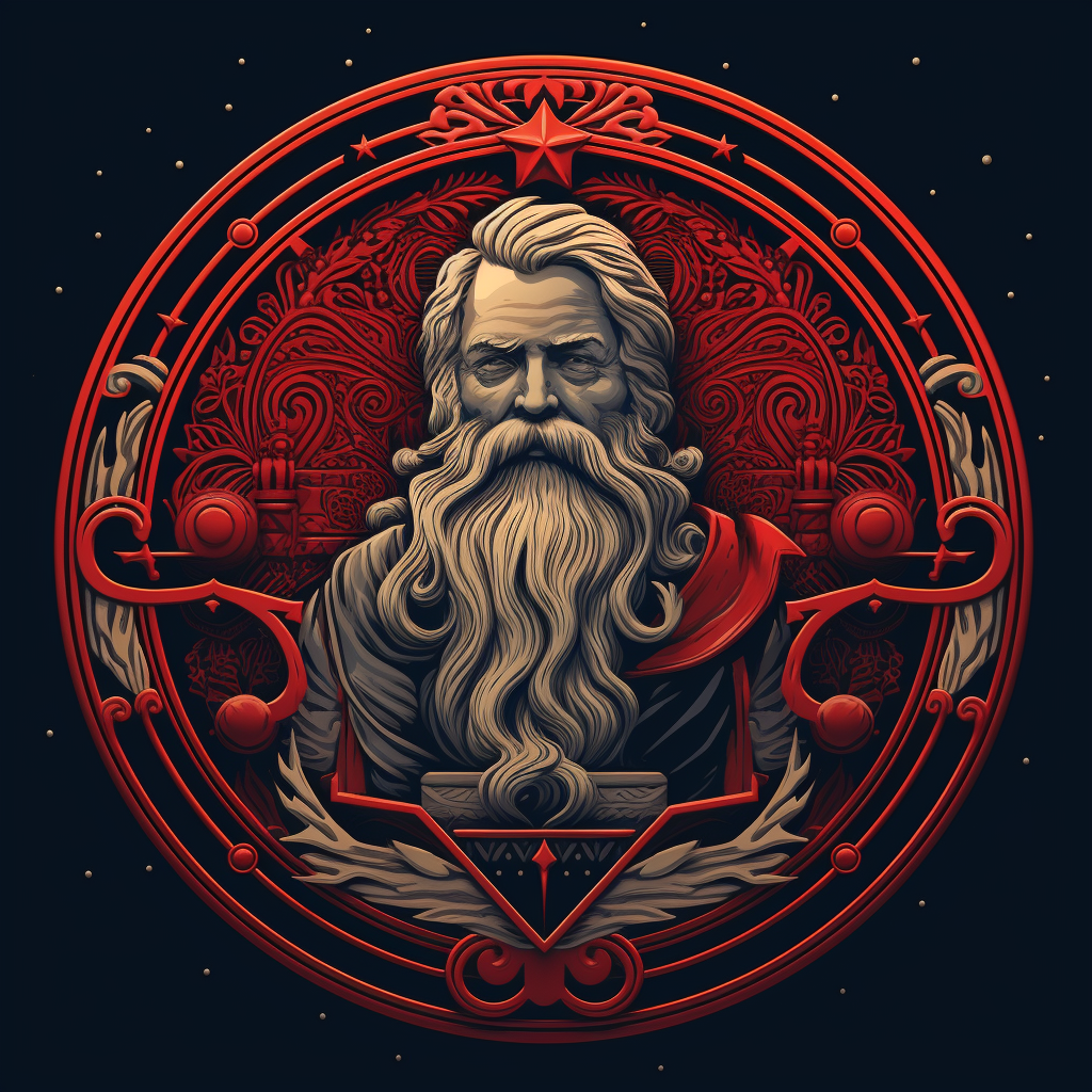 Detailed Father Xmas Logo Design