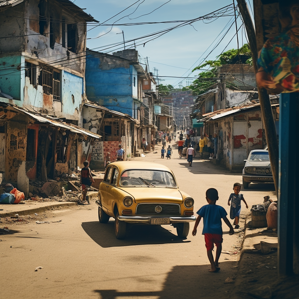 Kids playing soccer in Brazil